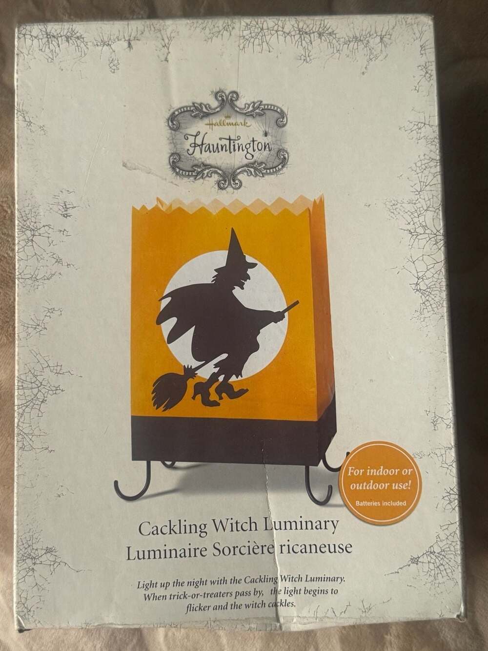 Hallmark Hauntington Cackling Witch Luminary Halloween Decoration